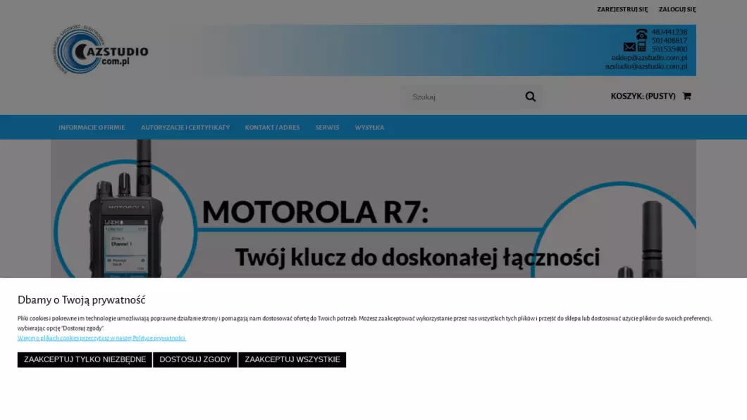 Zrzut ekranu strony Urządzenia radiokomunikacyjne | Sklep internetowy azstudio.com.pl