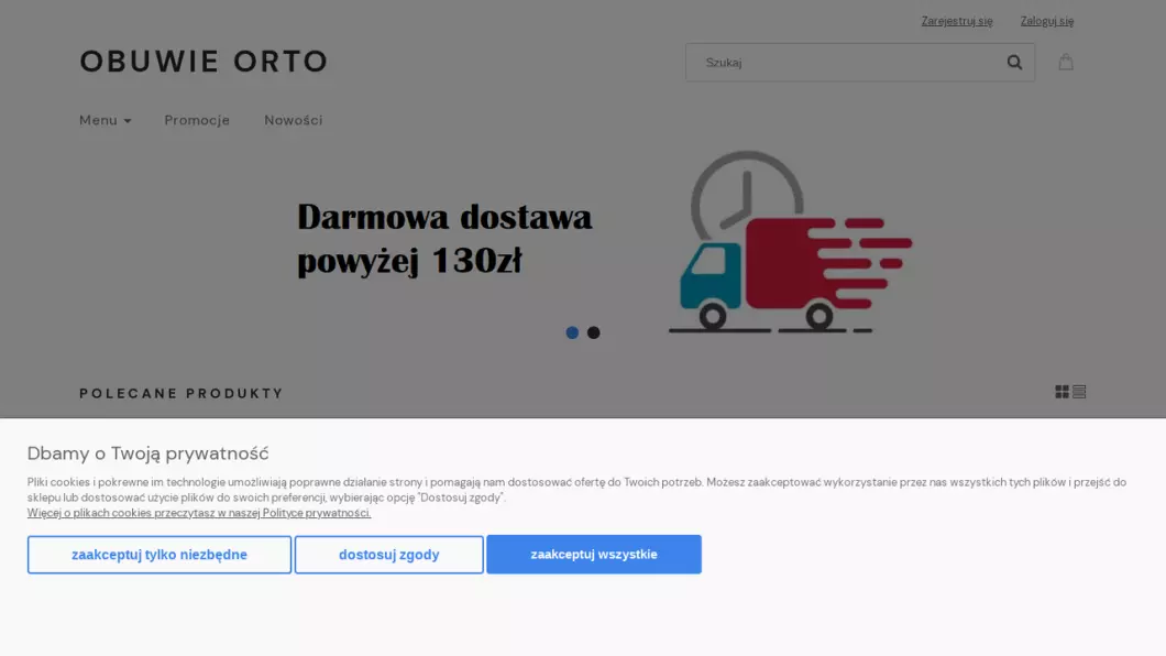 Zrzut ekranu strony Obuwie ortopedyczne | Sklep internetowy Obuwie ORTO