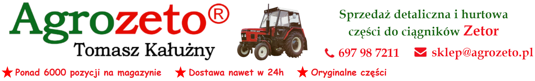 Części do ciągników Zetor Agrozeto